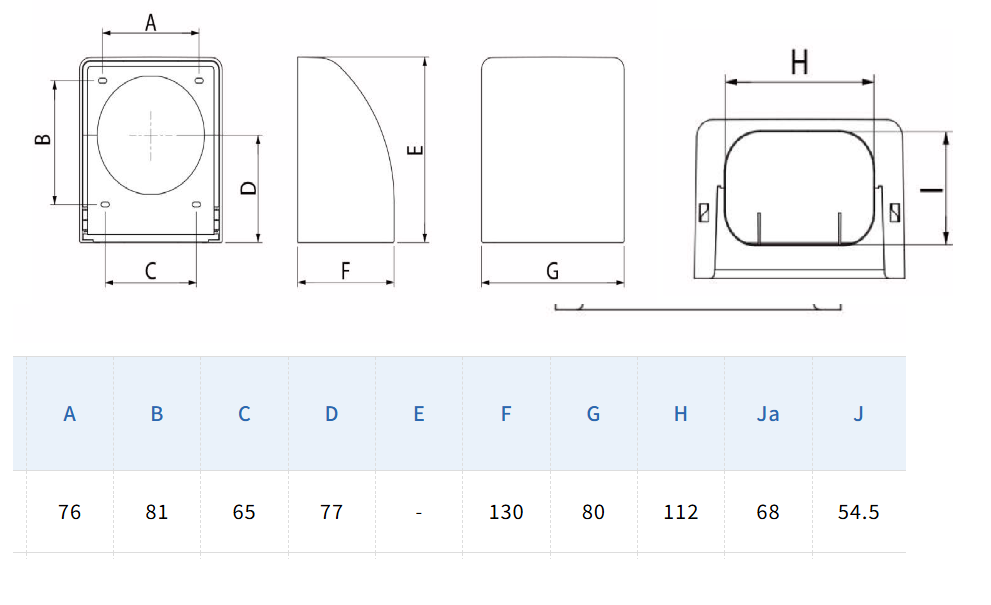 IHM-77-W INABA DENKO Gniazdo ścienne - Biały